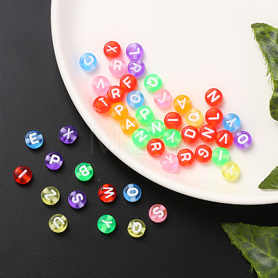 Transparent Mixed Color Acrylic Beads TACR-YW0001-08A-1