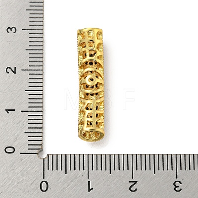 Brass Micro Pave Black Cubic Zirconia Beads KK-G493-12G-02-1