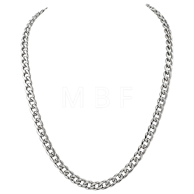 1Pc 304 Stainless Steel Cuban Link Chain Necklaces for Men Women NJEW-SP0001-23B-1