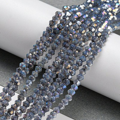 Baking Painted Transparent Glass Beads Strands DGLA-F002-04A-1