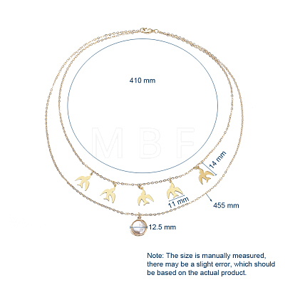 Double Layer Necklaces NJEW-JN02680-01-1