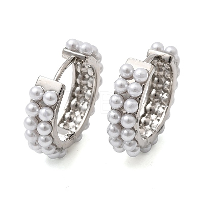 Round Brass Hoop Earrings EJEW-H180-11P-1