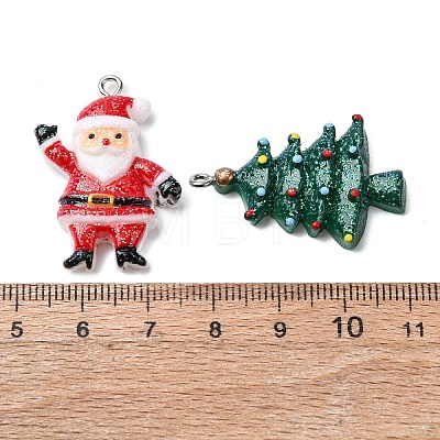 Christmas Opaque Resin Pendants RESI-K049-01A-1