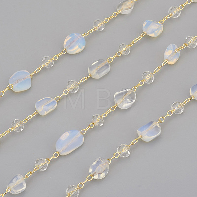 Handmade Opalite Beaded Chains CHC-I031-11C-1