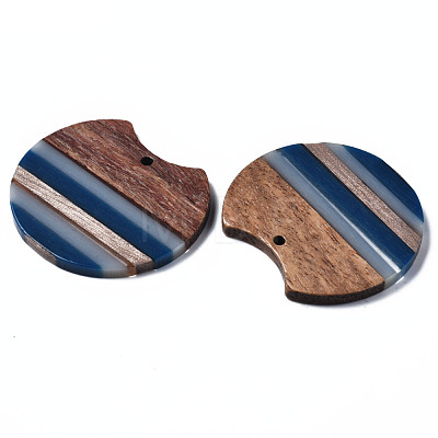 Resin & Walnut Wood Pendants RESI-N025-014A-C01-1