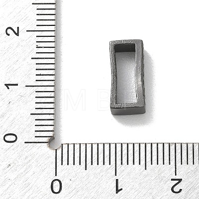 Brass Micro Pave Black Cubic Zirconia Slide Charms KK-A300-12B-1