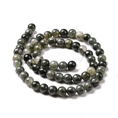 Natural Green Rutilated Quartz Beads Strands G-Q462-61-6mm-1