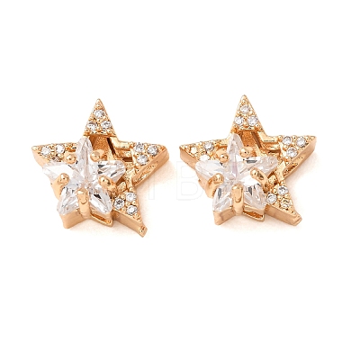 Brass Micro Pave Clear Cubic Zirconia Beads CU-CBAEC99-30G-1