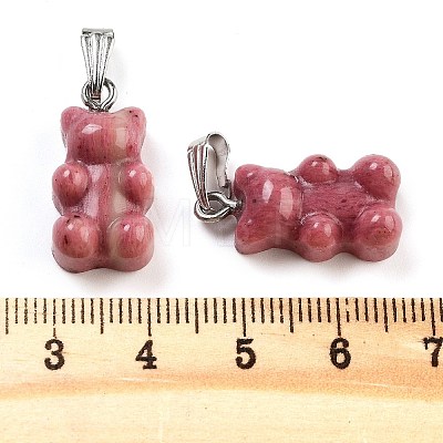 Natural Rhodonite Pendants G-G854-01P-11-1