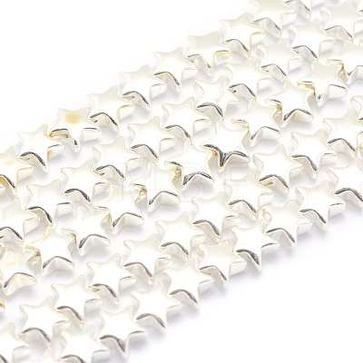 Electroplate Non-magnetic Synthetic Hematite Beads Strands G-L485-14-S-1