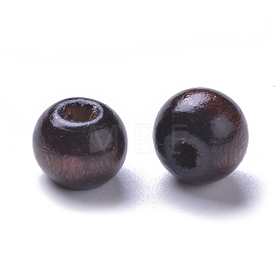 Dyed Natural Wood Beads WOOD-Q006-8mm-06-LF-1