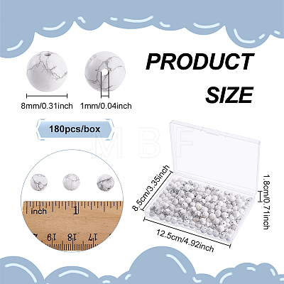 Natural Howlite Beads G-NB0001-04-1