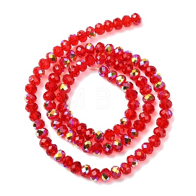 Electroplate Transparent Glass Beads Strands EGLA-A046-01B-08-1