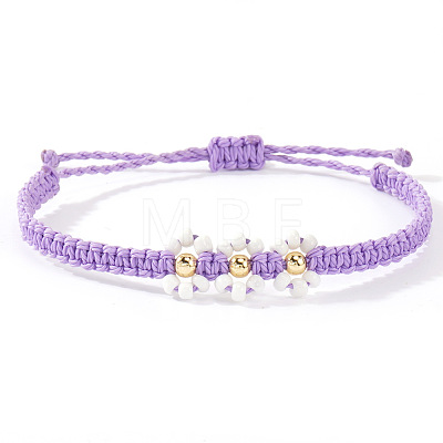 Handmade Daisy Glass Seed Bead Woven Flower Braided Bracelets CR2331-11-1