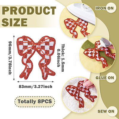 8Pcs Polyester Clothing Patches DIY-TA0015-30C-1