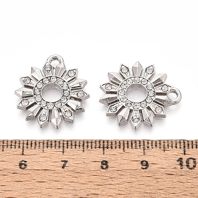 Alloy Rhinestone Pendants FIND-N008-22P-1
