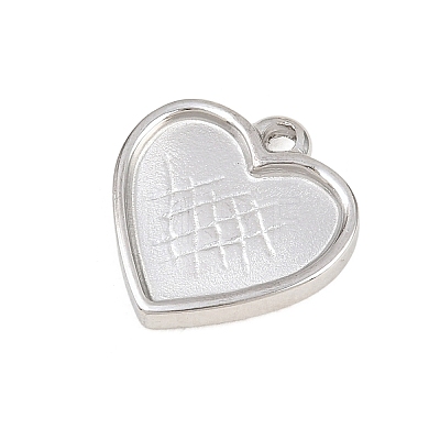 304 Stainless Steel Pendant Cabochon Settings STAS-L313-02P-1