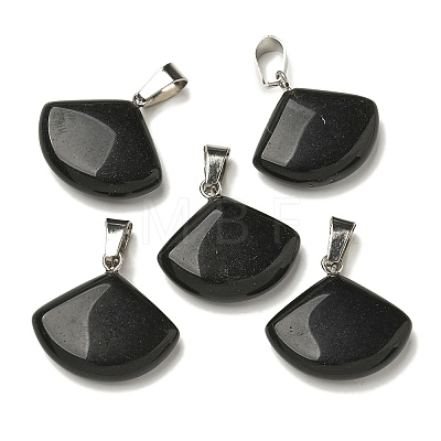Natural Obsidian Pendants G-Z067-05P-02-1