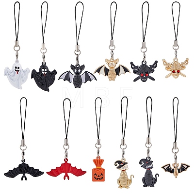 Cell Phone Straps for Halloween HJEW-FH0006-48-1