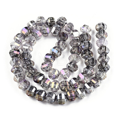 Transparent Electroplate Glass Beads Strands EGLA-N006-078A-1