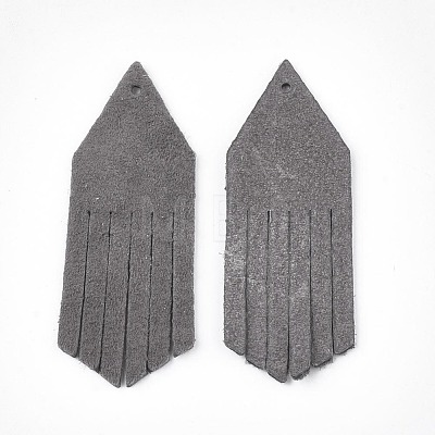 Eco-Friendly Sheepskin Leather Tassel Pendants X-FIND-S301-13A-01-1