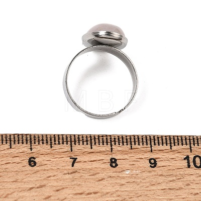 Adjustable 304 Stainless Steel Finger Rings for Women GG-CBA7994-04P-19-1