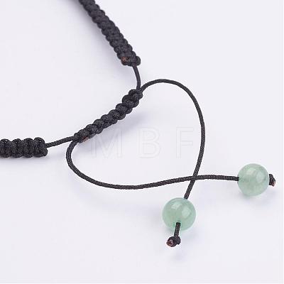 Natural Gemstone Beads Braided Bracelets BJEW-JB02949-1