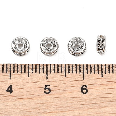 SHEGRACE Brass Micro Pave Clear Cubic Zirconia Spacer Beads XGRQ1U734-308P-1