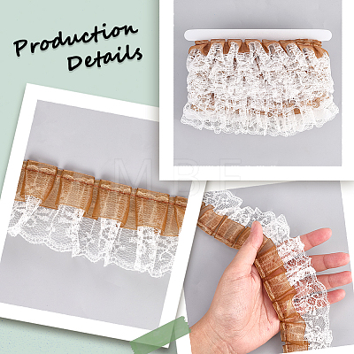 Polyester Lice Trim Ribbons SRIB-WH20020-054C-1