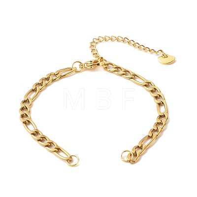 304 Stainless Steel Figaro Chain Bracelet Making AJEW-JB01108-1