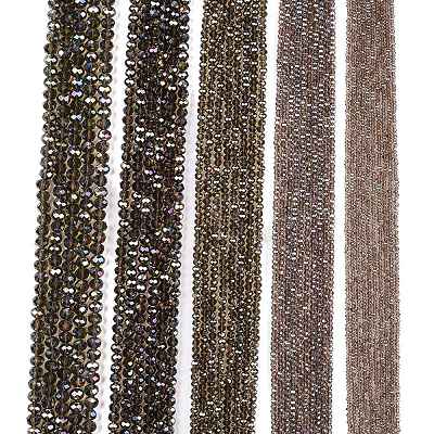 Electroplate Glass Beads Strands EGLA-A034-T10mm-B19-1