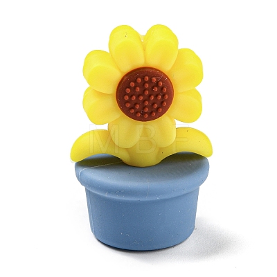 Sunflower Food Grade Eco-Friendly Silicone Beads SIL-B046-05-1