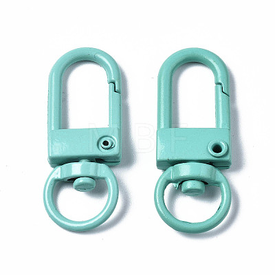 Spray Painted Eco-Friendly Alloy Swivel Snap Hooks Clasps LS-PALLOY-T080-02D-NR-1