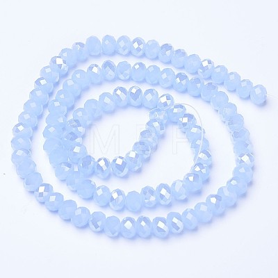 Electroplate Glass Beads Strands EGLA-A034-J4mm-B02-1