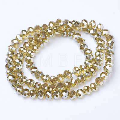 Electroplate Glass Beads Strands EGLA-A034-T6mm-C06-1