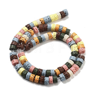 Natural Lava Rock Dyed Beads Strands G-K375-G08-01-1