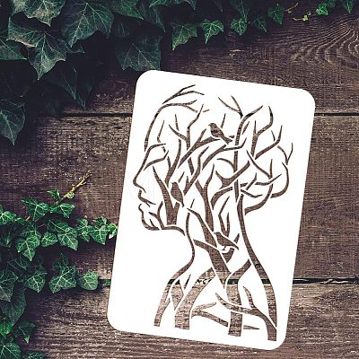 2Pcs 2 Styles Environmental Protection Theme Plastic Drawing Painting Stencils Templates Sets DIY-WH0172-917-1