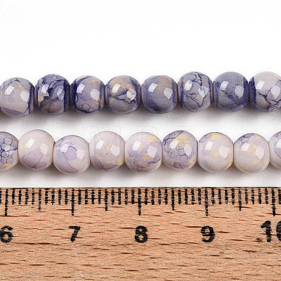 Baking Paint Glass Beads Strands X-DGLA-N003-6mm-C08-1