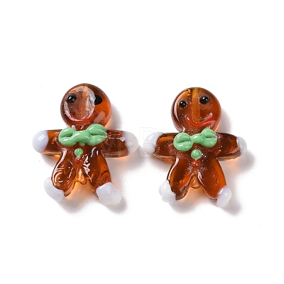 Gingerbread Man Handmade Lampwork Beads LAMP-G150-04-1