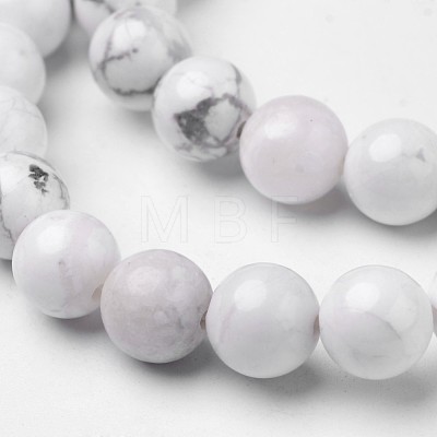 Natural Howlite Beads Strands G-D809-10-8mm-1