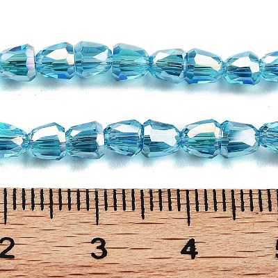 Electroplate Glass Beads Strands EGLA-D030-T4mm-B03-1