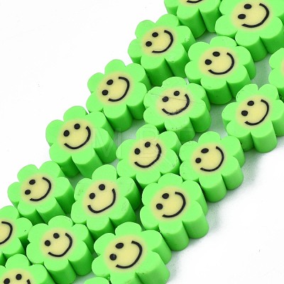 Handmade Polymer Clay Bead Strands CLAY-N006-73D-1