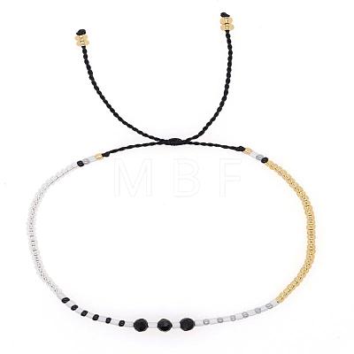 Bohemian Style Glass Seed Braided Bead Stretch for Women JC7299-1