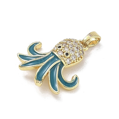 Ocean Brass Enamel Pendants RB-CBA2CEF-03G-01-1