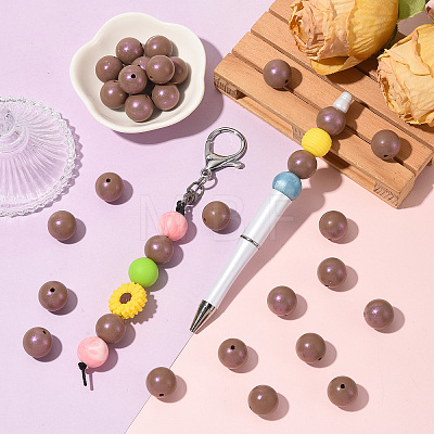 30Pcs Round Silicone Beads SIL-SZ0004-23A-1