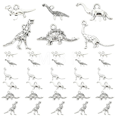 60Pcs 6 Styles Tibetan Style Alloy Pendants FIND-YW0011-71-1