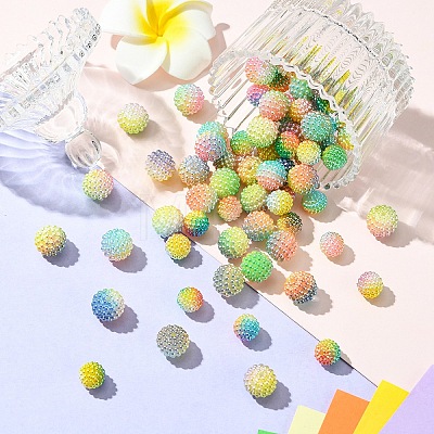 Imitation Pearl Acrylic Beads OACR-YW0002-04A-02-1