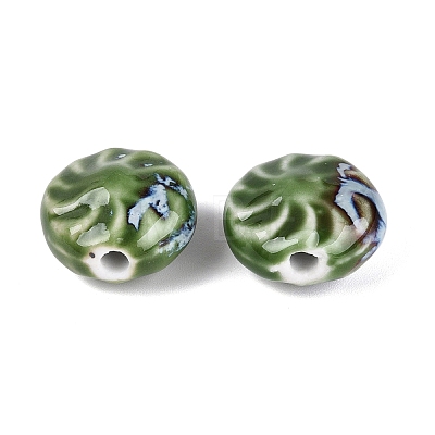 Windmill Spiral Pattern Vintage Handmade Porcelain Beads PORC-N013-19-06-1