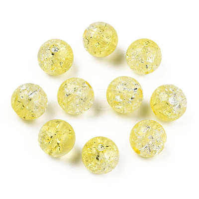 Transparent Crackle Acrylic Beads CACR-N002-03B-1