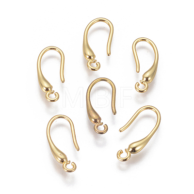 Brass Earring Hooks KK-E779-02G-1